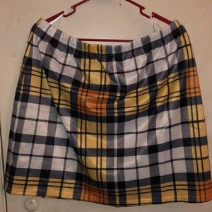 A shein plaid skirt